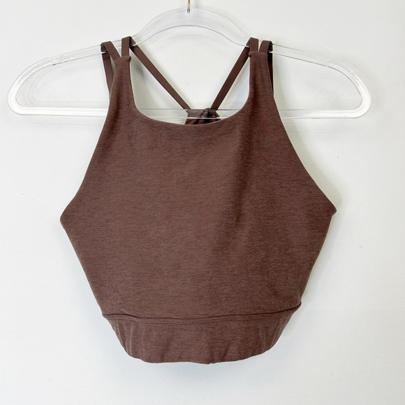 Beyond Yoga Spacedye Enlighten Long Line Bra Tank Women's Size Medium Brown - Picture 5 of 7